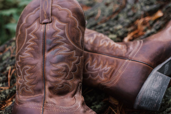 Brown Wide Calf Western Boots