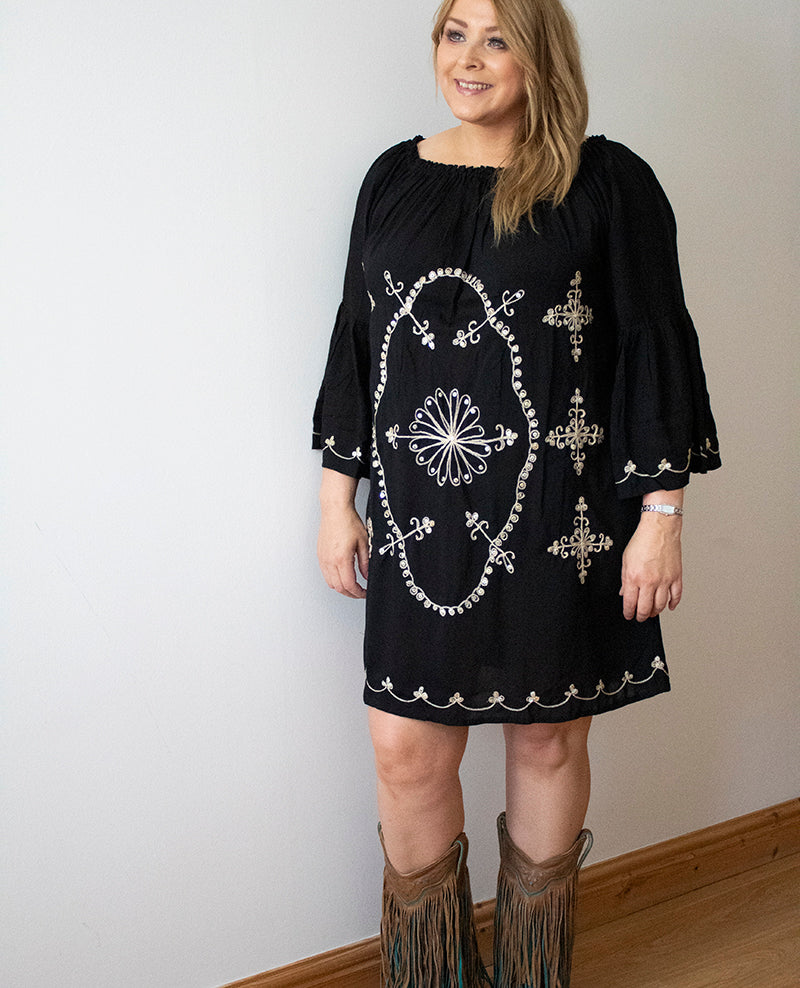Black Sequin Tunic