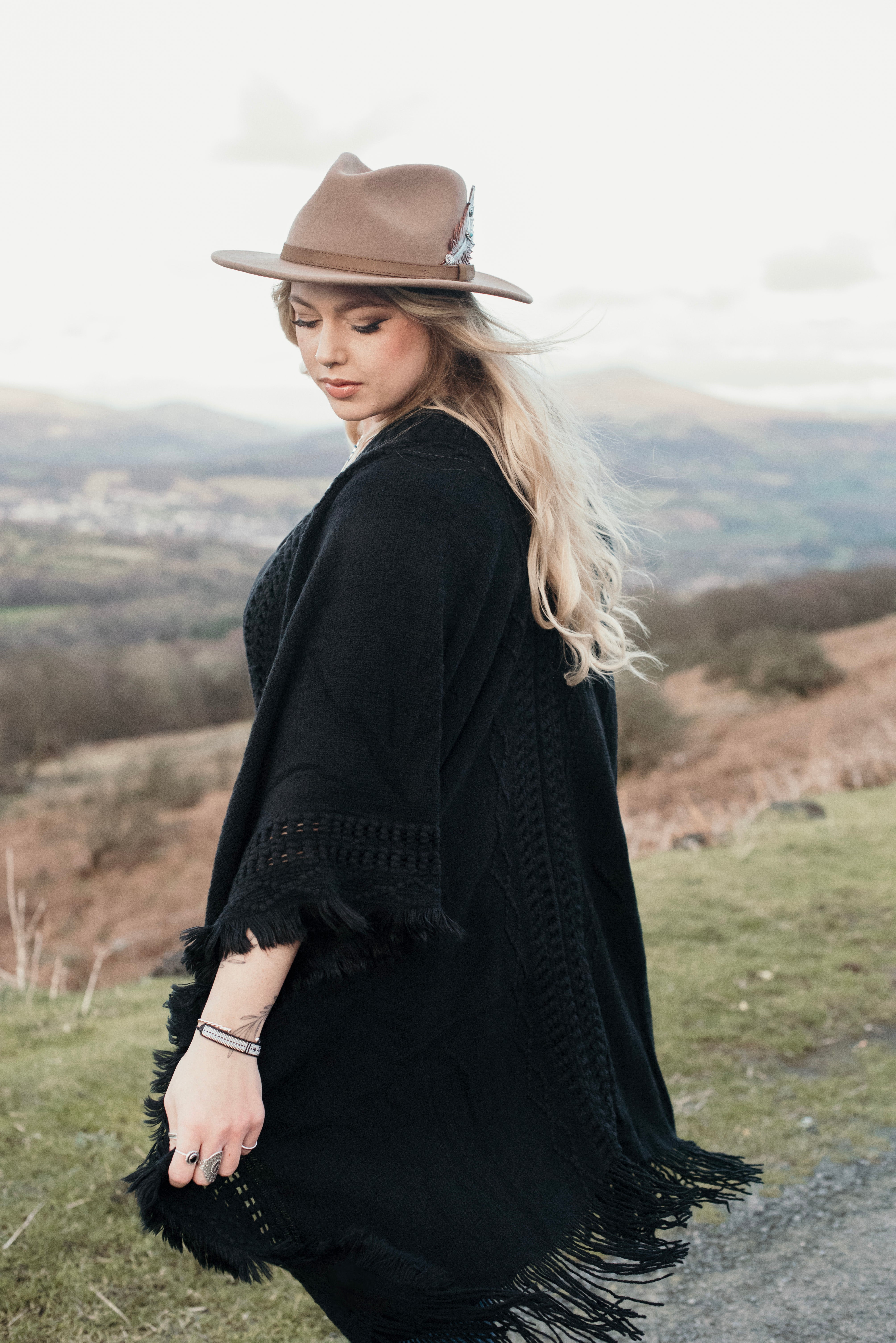Black Fringe Bohemian Shawl - Boho Buffalo Accessories