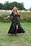 Cosmic Gold & Black Maxi Dress