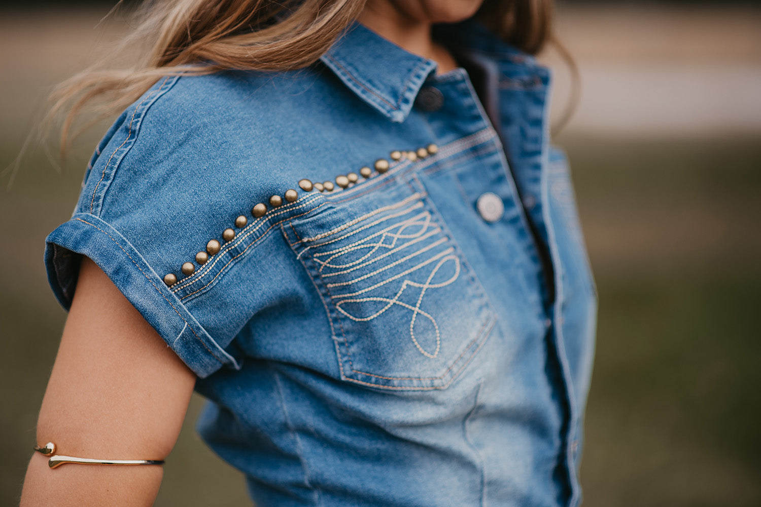 Western Denim Romper - Boho Buffalo Accessories
