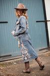 PRE ORDER: Western Embroidered Denim Skirt