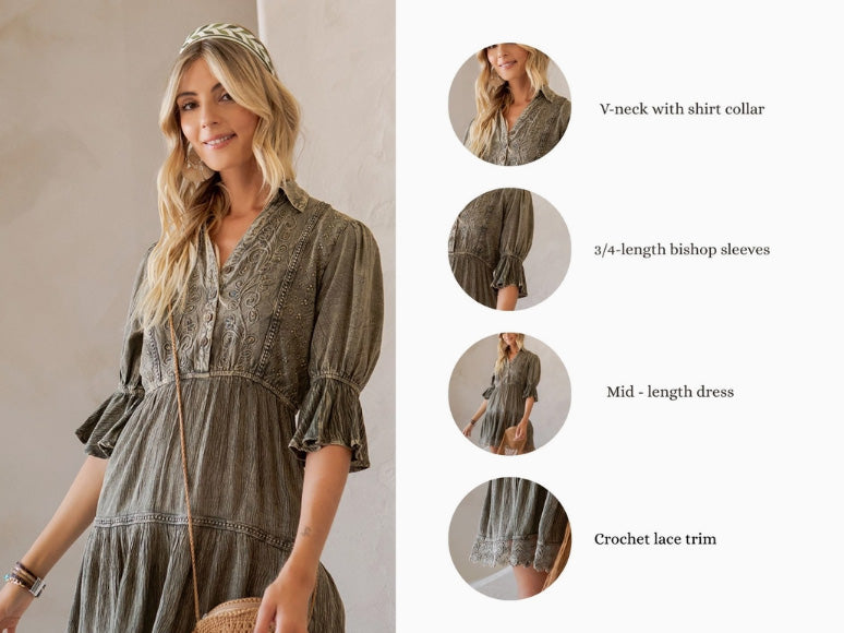 Charcoal Babydoll Dress (PLUS)