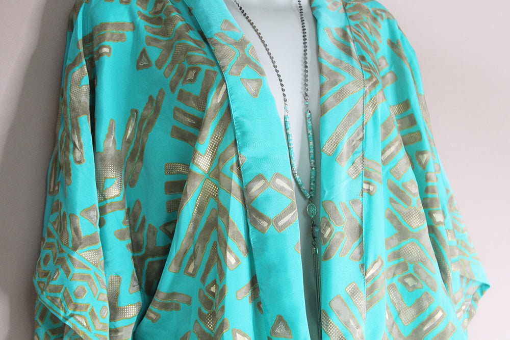 Desert Oasis Geometric Kimono Jacket