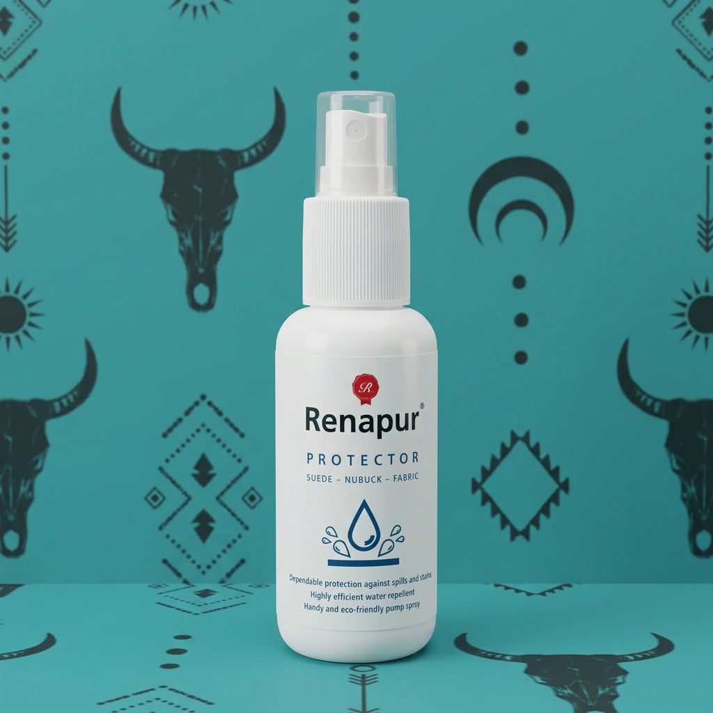 A bottle of Renapur Protector water repellent spray,
