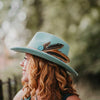 Dusty Teal Wetsern Hat - Boho Buffalo Accessories