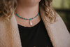 Gemstone Feather Choker