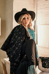 Black Embroidered Boho Jacket