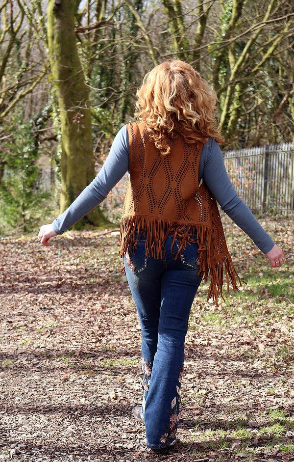 Fringe Cut Work Waistcoat - Various