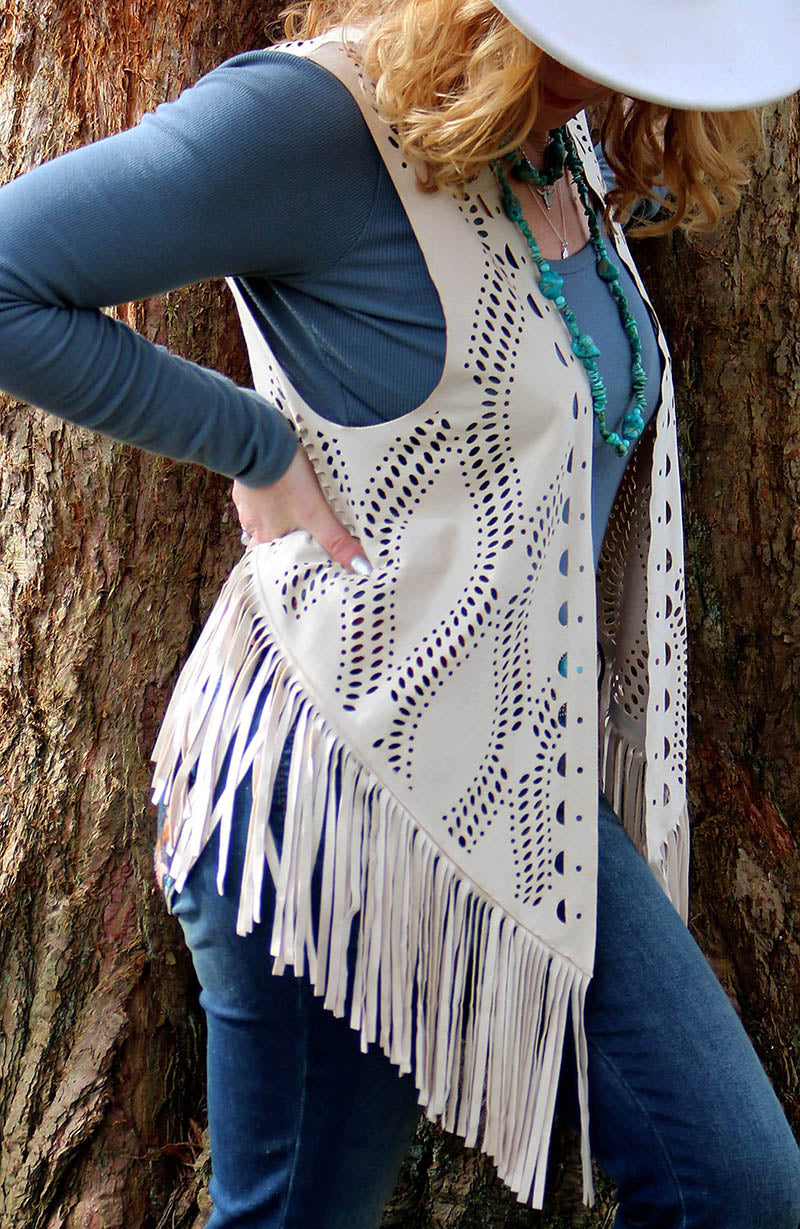 Fringe Cut Work Waistcoat - Various