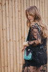 Turquoise & Black Mini Bag