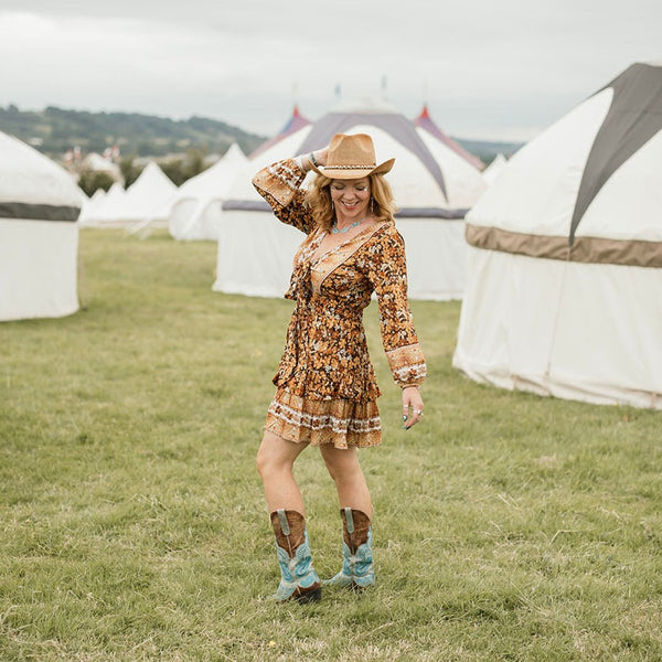 Golden Days Keyhole Dress