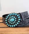 Turquoise Buckle Belt (Black)