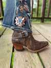 Brown Western Ankle Boots