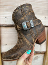 Brown Western Ankle Boots
