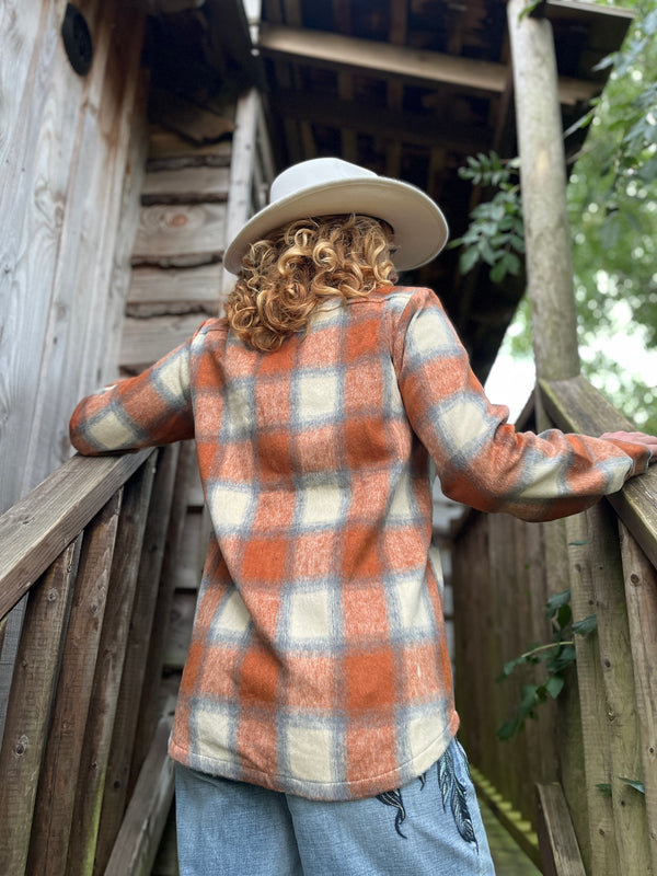 Rust Plaid Shacket