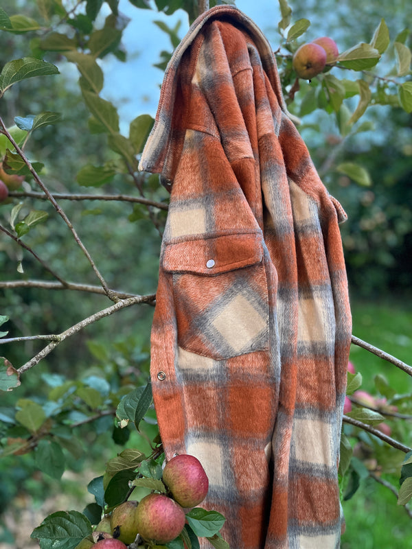 Rust Plaid Shacket