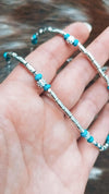 Longhorn Turquoise Tassel Necklace
