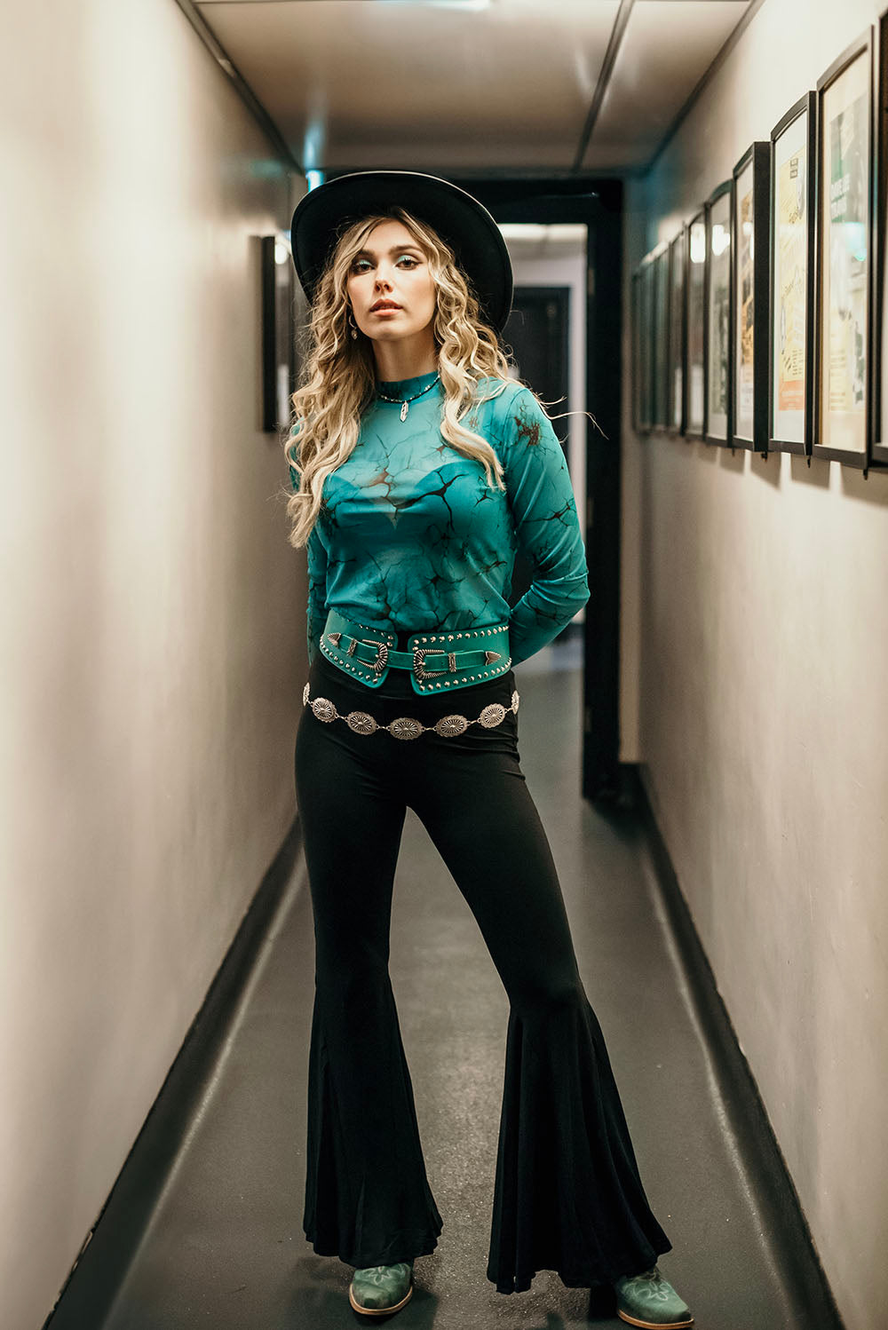 Black Stretch Bell Bottoms - Boho Buffalo Accessories