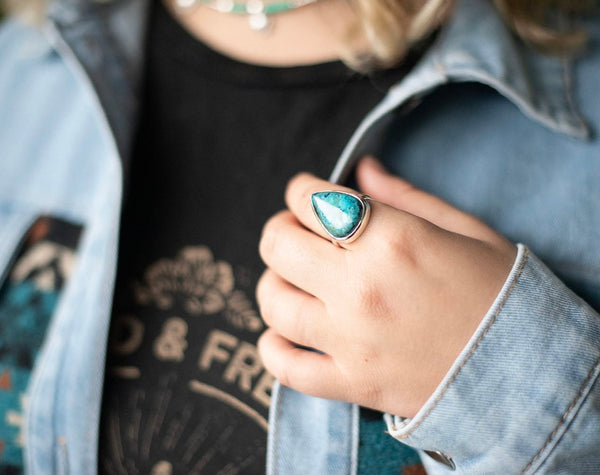 Chrysocolla Gemstone Ring