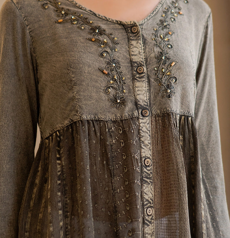 Olive Boho Blouse