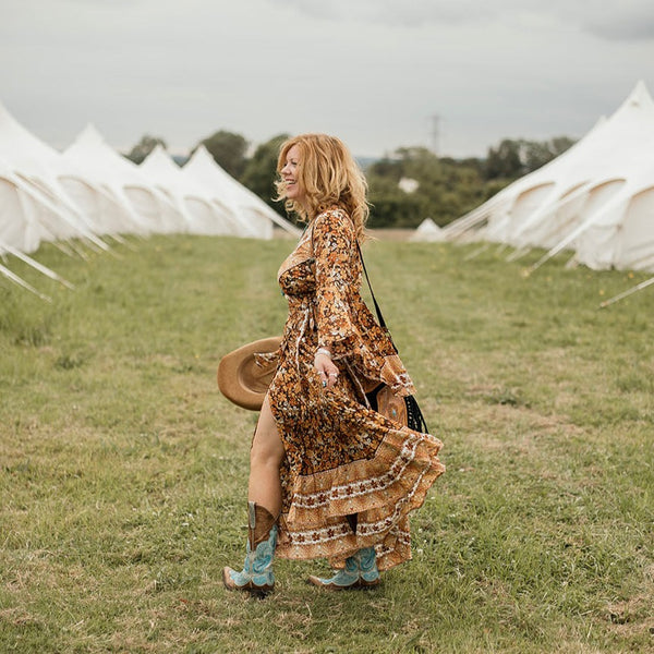 Golden Days Wrap Dress