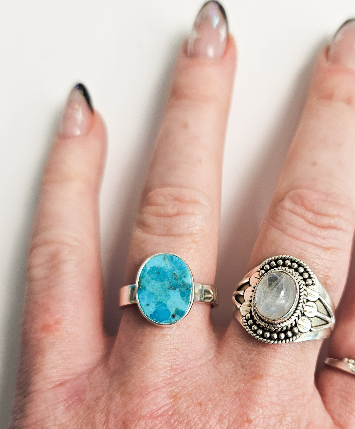 Turquoise oval ring