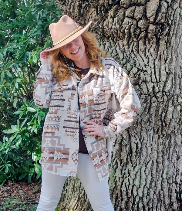 Light Brown Feather Stetson Style Hat