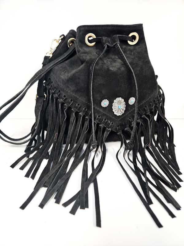 Black Fringe Shoulder Bag
