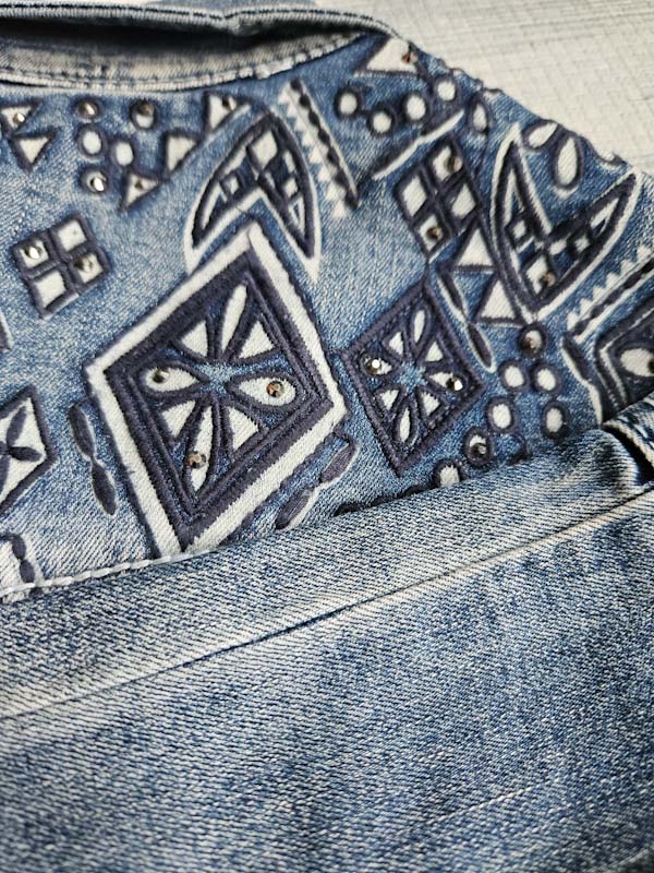 Light Aztec Denim Jacket