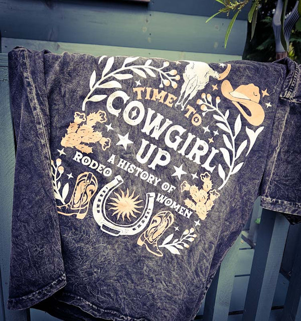 Time to Cowgirl Tee in Black