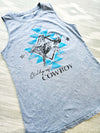 Vintage Blue Cowboy Vest