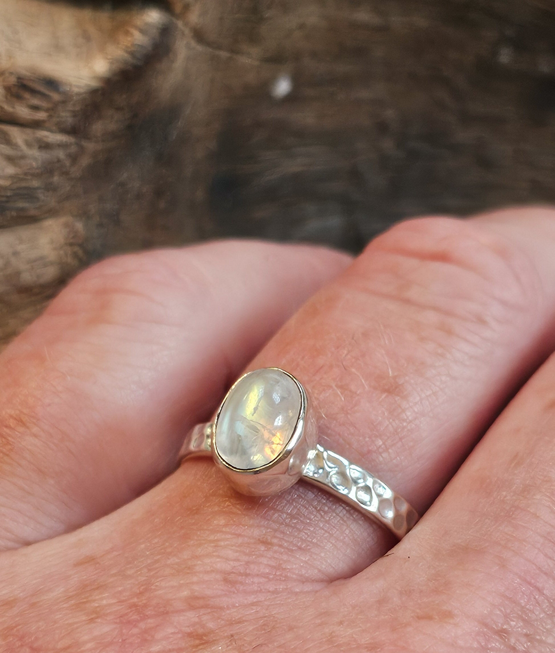 Moonstone Textured Ring - Boho Buffalo Accessories