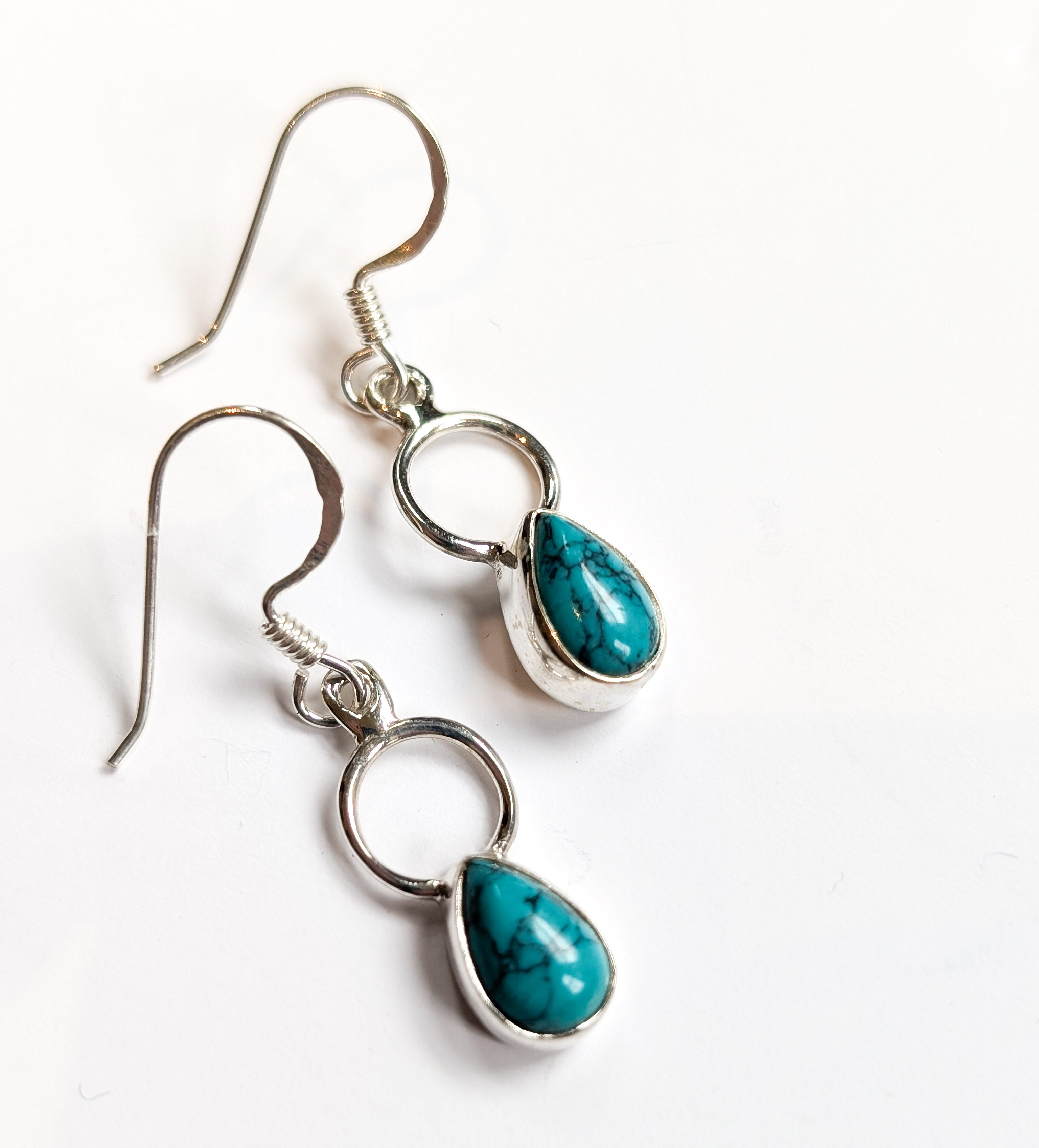 Halo Turquoise Drop Earrings