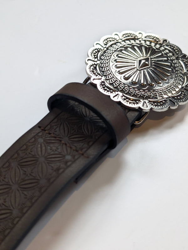 Brown Floral Concho Belt