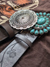 Turquoise Buckle Belt (Black)