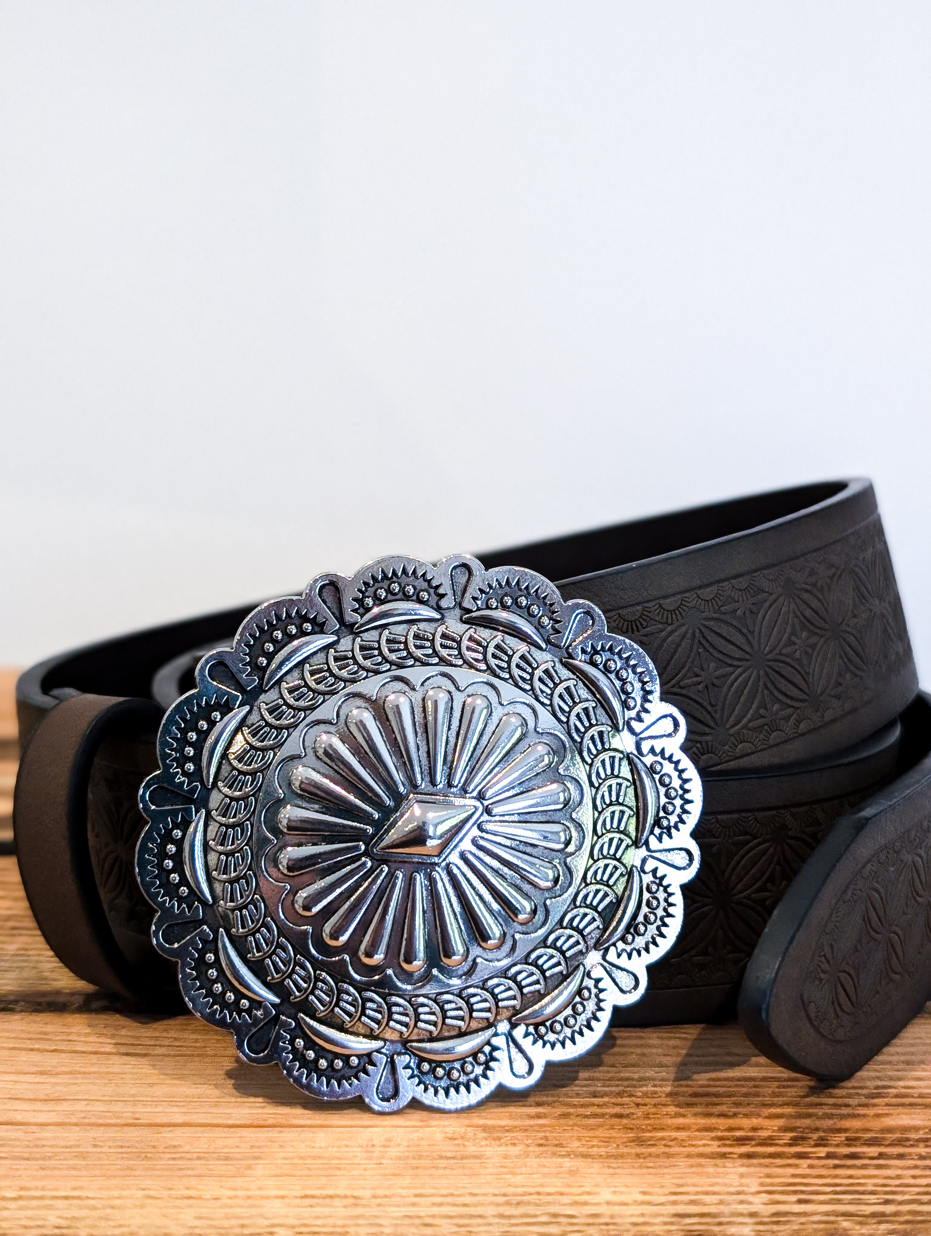 Brown Floral Concho Belt