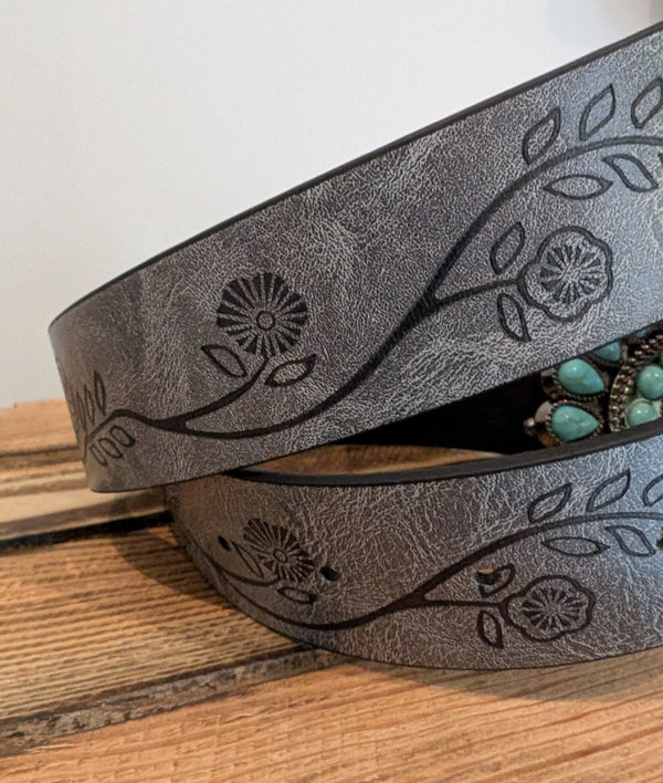 Turquoise Buckle Belt (Black)