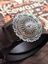 Brown Floral Concho Belt