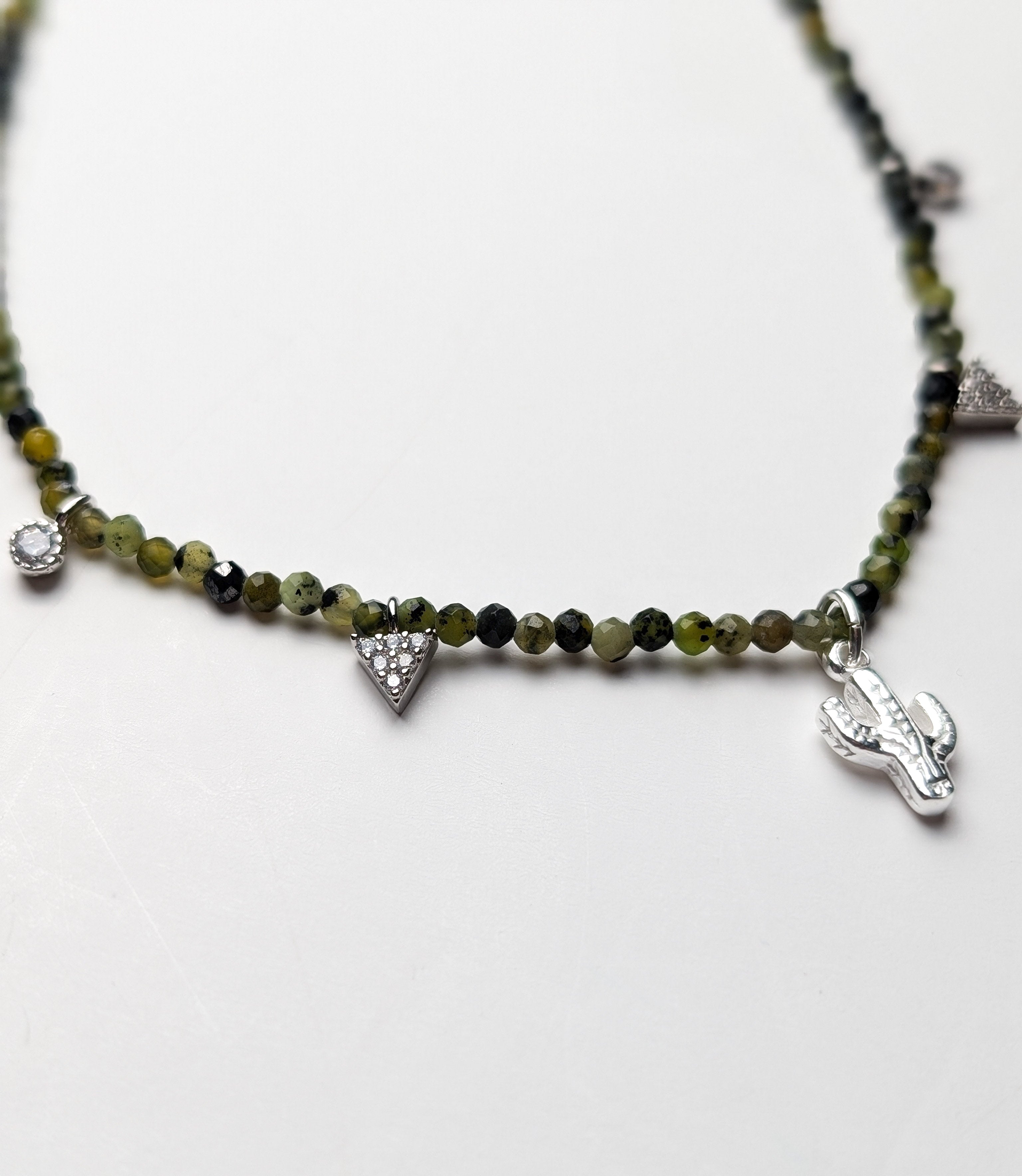 Jasper Cactus Necklace