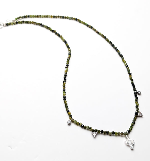 Jasper Cactus Necklace