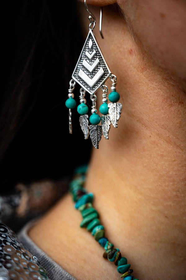 Feather Chevron Earrings