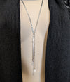 Long Shimmer Lariat Necklace