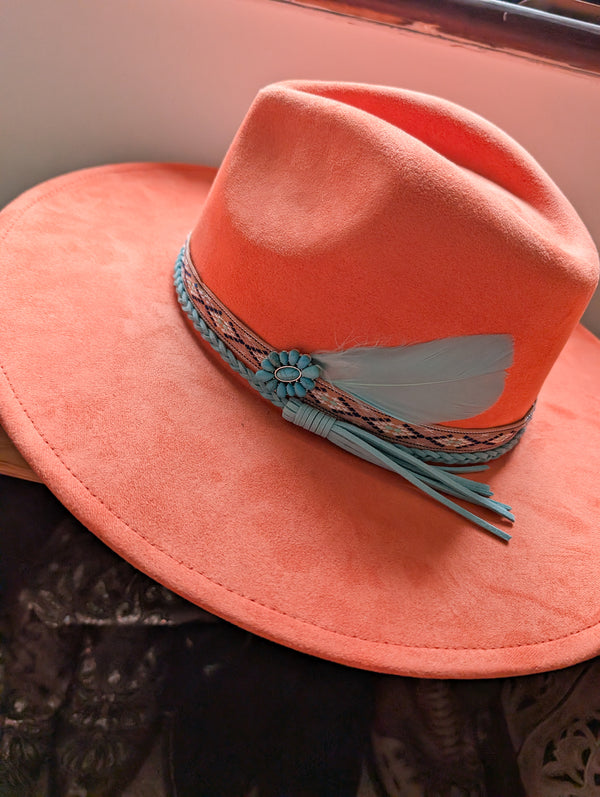 Tangerine Fedora Hat