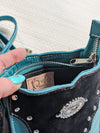 Turquoise & Black Mini Bag