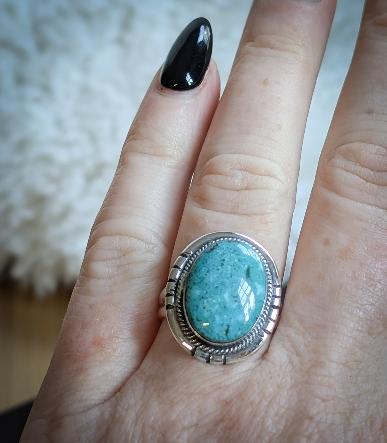 Turquoise Oval Ring - Various - Boho Buffalo Accessories
