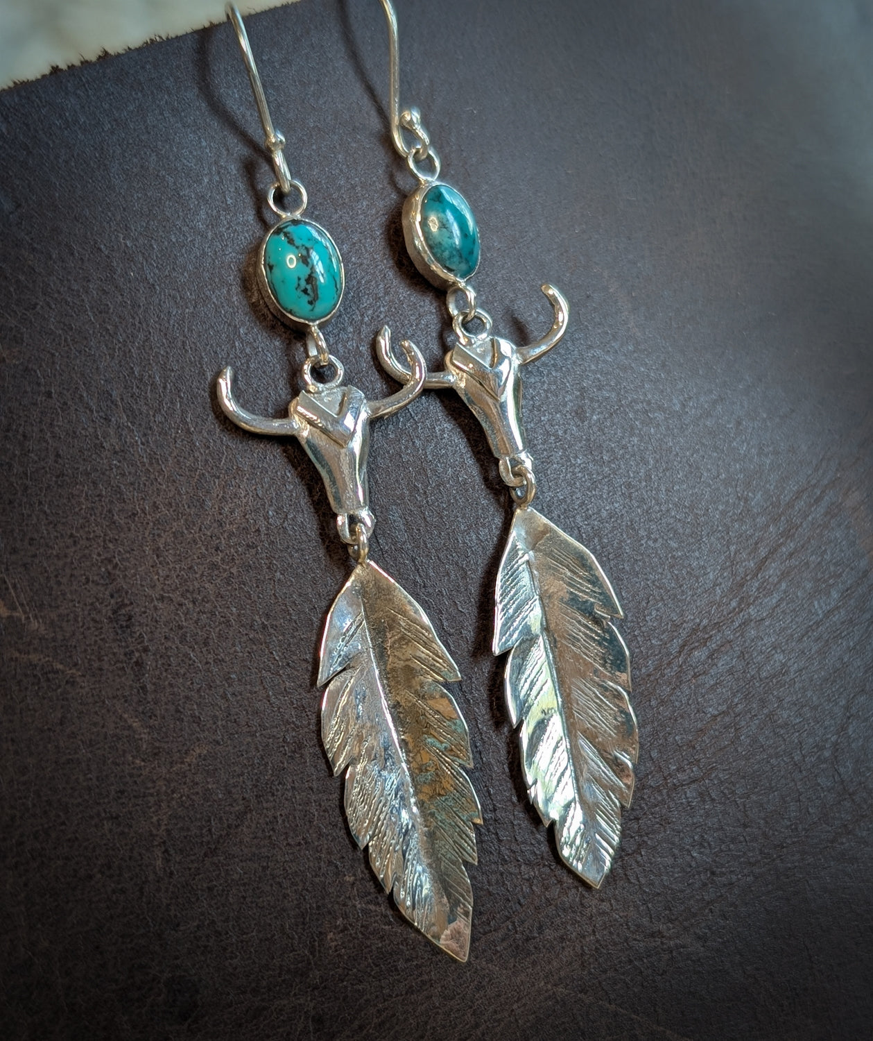 Turquoise Buffalo Earrings