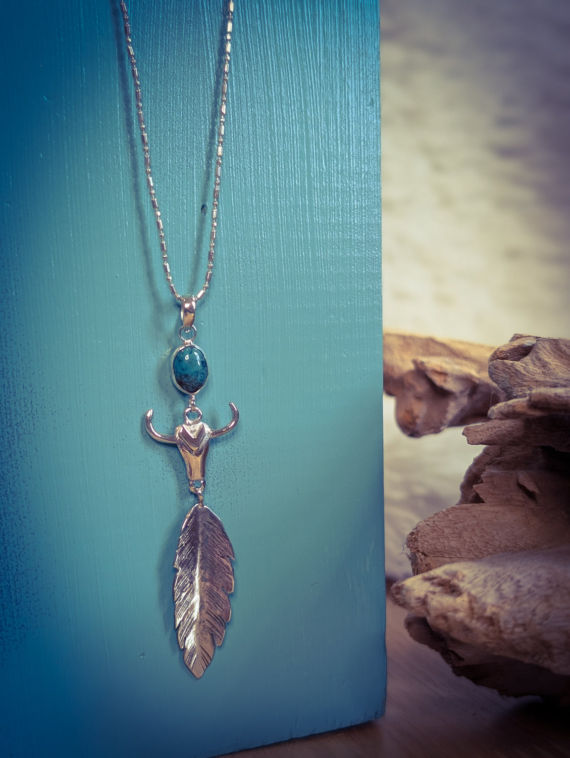 Turquoise Buffalo Pendant