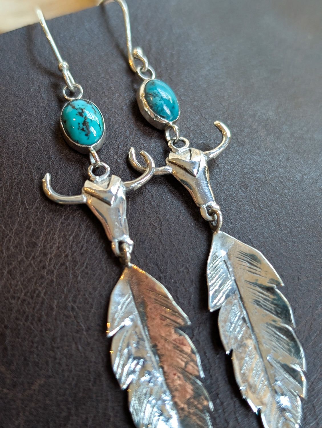 Turquoise Buffalo Earrings