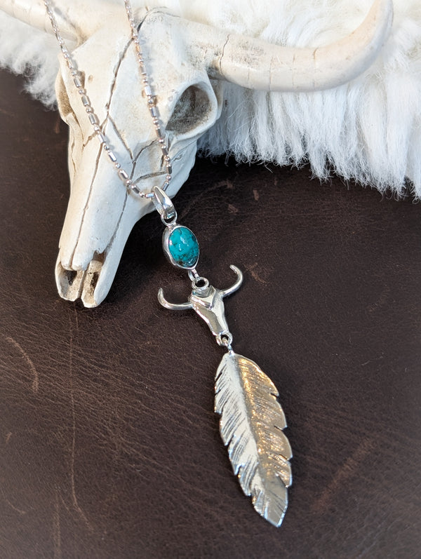 Turquoise Buffalo Pendant
